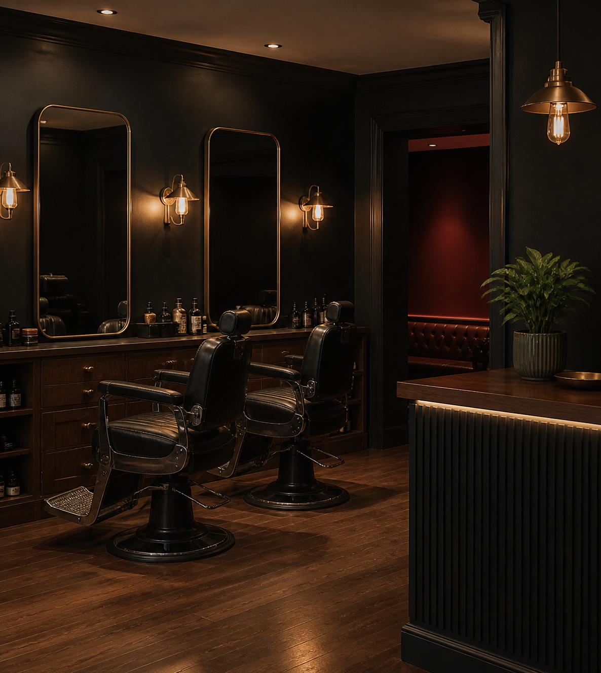 Ambiente interno da Barbearia SrSinva